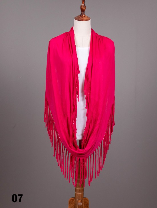 LOOP, SCARF, LONG FRINGE